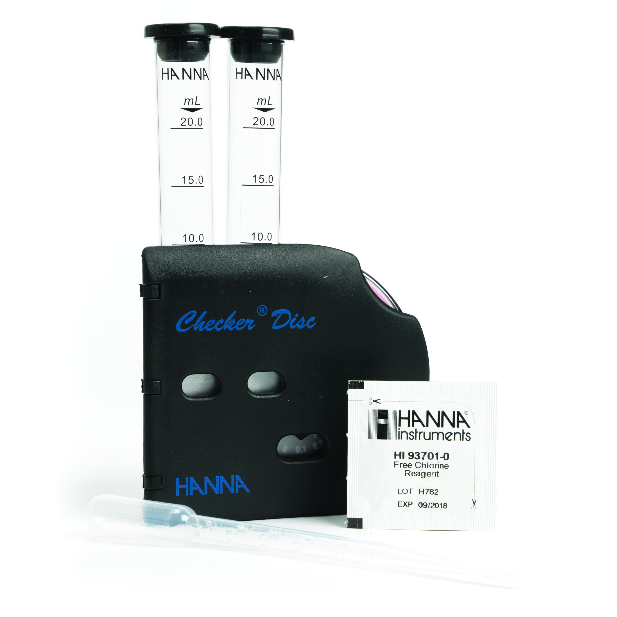 Bộ Kiểm Tra Clo Dư (0.00 – 3.5 mg/L) Kèm Thuốc Thử 200 lần đo, HI38018