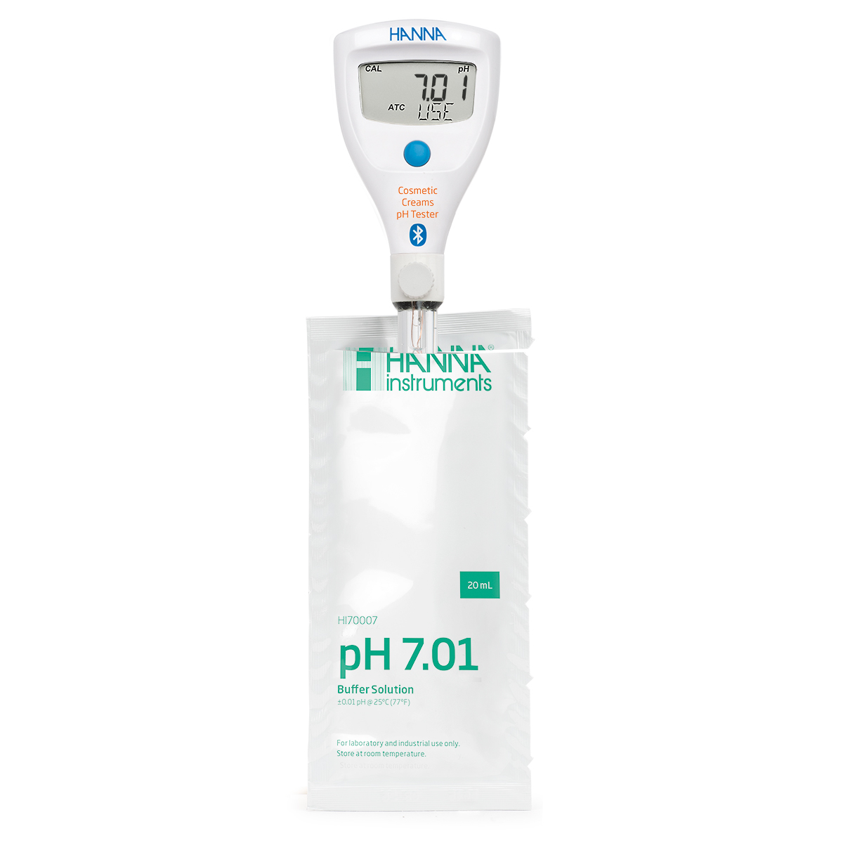 Bút đo pH/nhiệt độ HALO2 Bluetooth trong kem mỹ phẩm