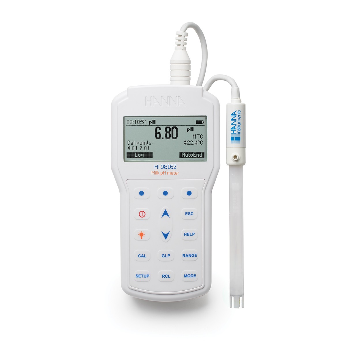 Máy đo pH/Nhiệt Độ Trong Sữa (±0.002 pH), HI98162