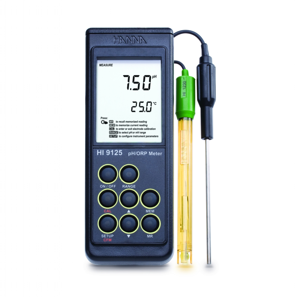Máy đo pH/ORP/nhiệt độ cầm tay HANNA HI9126 (-4.0~16.0 pH; ±699.9; ±1999 mV; -20.0~120.0°C)