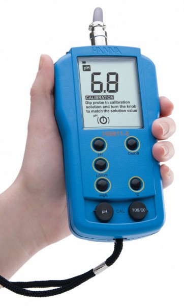 Máy đo pH/EC/TDS/nhiệt độ cầm tay HANNA HI9811-5 (0.0 to 14.0 pH; 0.00 to 6.000 mS/cm; 0 to 3.000 mg/L; 0.0 to 60.0°C)