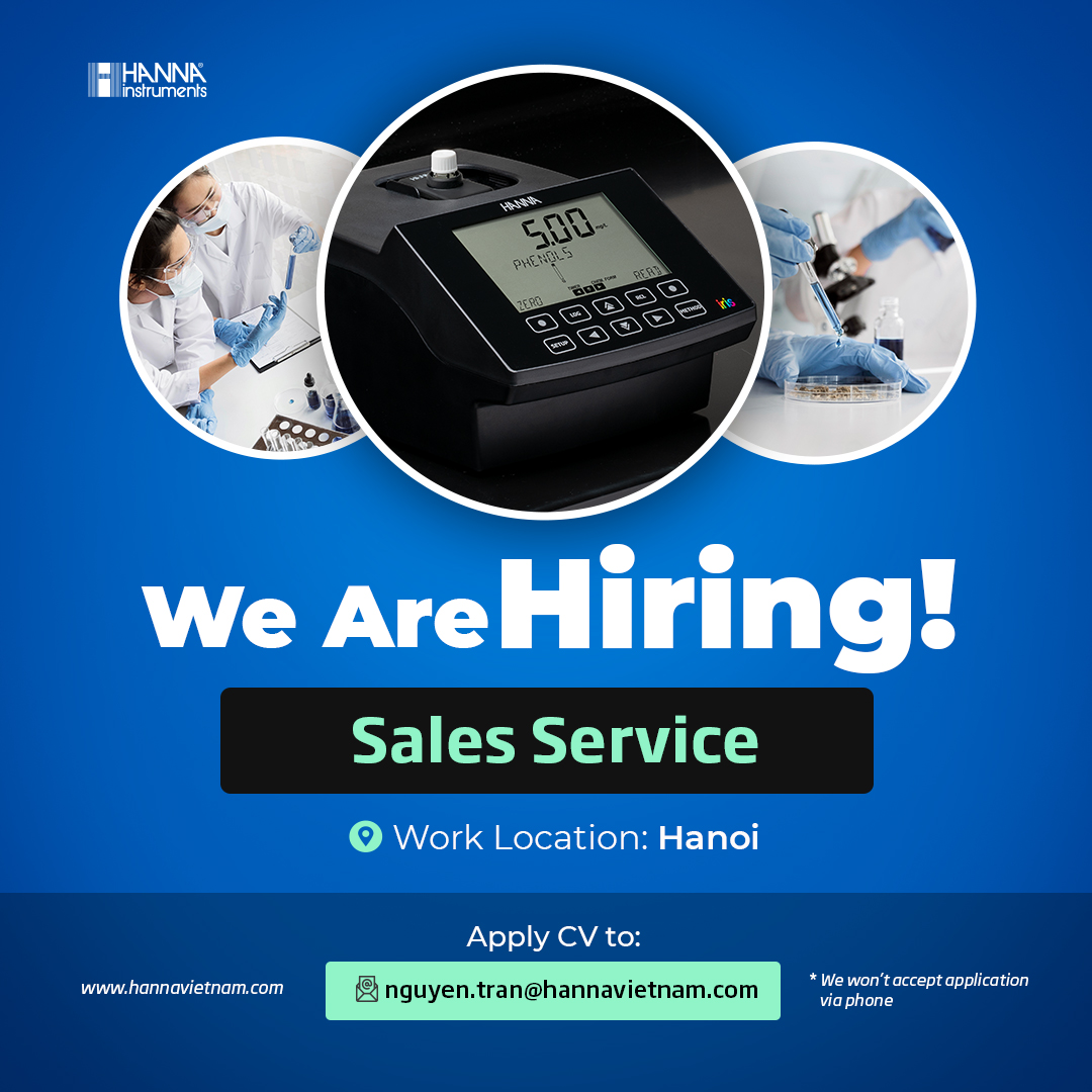 Hanna Instruments Vietnam is hiring a Technical Sales Service EXECUTIVE