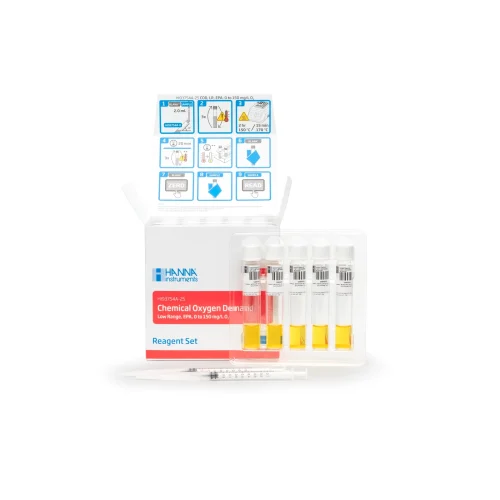 Mã: HI93754A-25<br>Thuốc Thử COD LR (0-150 mg/L O₂) theo EPA, 25 Ống