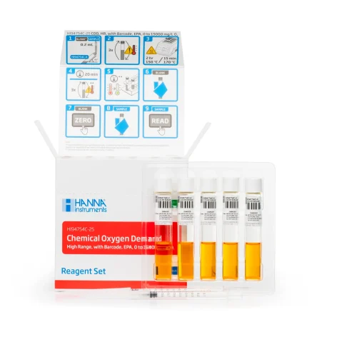 Mã: HI94754G-25<br>Thuốc Thử COD Thang Trung với Barcode, Phương pháp ISO (25 Ống)