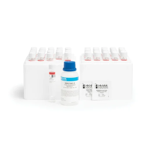 Mã: HI94758C-50<br>Thuốc Thử Photpho Tổng với Barcode (50 lần đo)