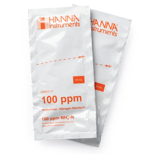 Mã: HI9829-11<br>Dung Dịch Hiệu Chuẩn Amonia 100 ppm Dạng Gói 20mL (25 Gói)