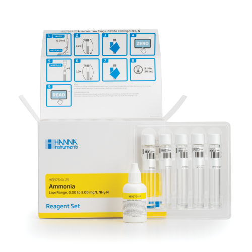 Mã: HI93764A-25<br>Thuốc Thử Amonia Thang Thấp Dùng Cho Máy Đo (25 lần đo)